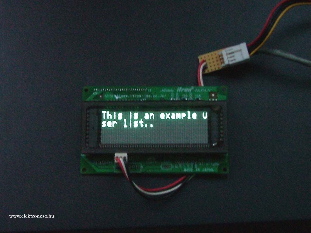 Az Itron Module Master intrója a VFD modulon