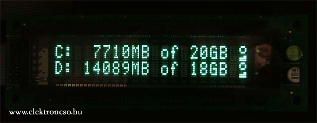 LCDSmartie: Disk space
