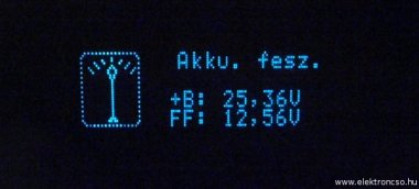 A PAFE3 vezérelte akkumulátoros előfok - akkumulátor ferszültség ellenőrzés közben