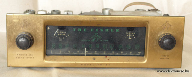 Fisher FM80 még tisztítás előtt, körömlakkal bejelölt helyi adókkal