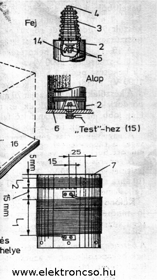 Az elektroncsöves Tesla generátor szerkezeti rajz